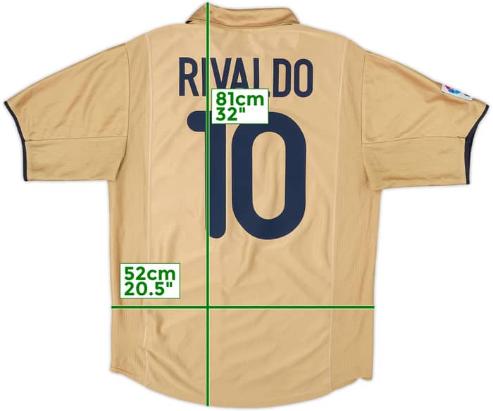 2001-03 Barcelona Away Shirt Rivaldo #10 - 7/10 - (L)