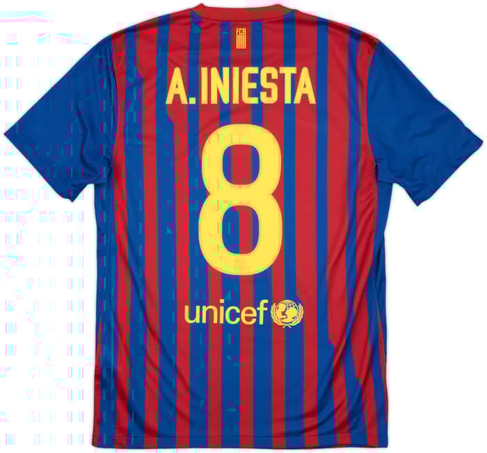 2011-12 Barcelona Home Shirt A.Iniesta #8 - 8/10 - (M)