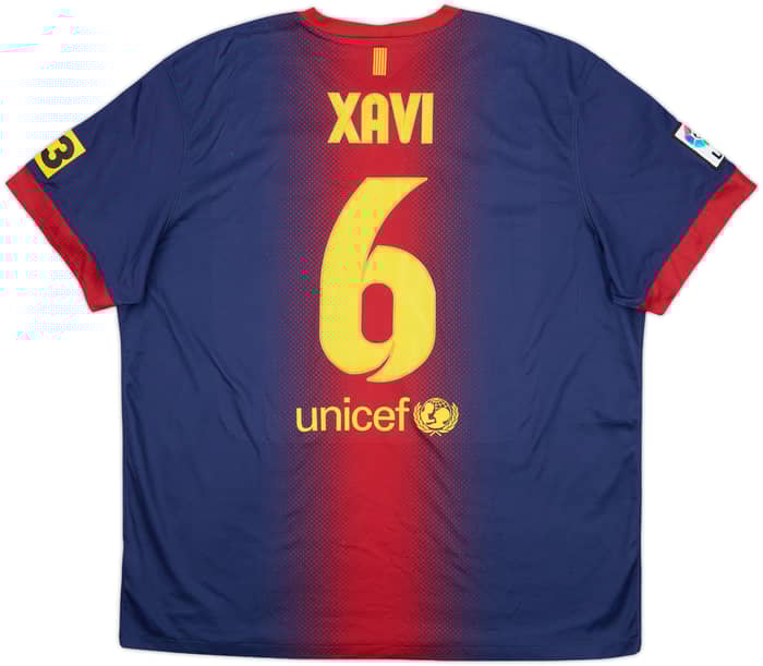 2012-13 Barcelona Home Shirt Xavi #6 - 6/10 - (XXL)