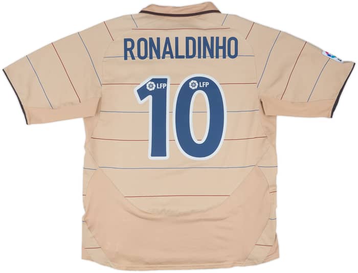 2003-05 Barcelona Away Shirt Ronaldinho #10 - 8/10 - (L)