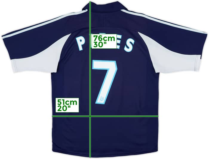 1999-00 Olympique Marseille Away Shirt Pires #7 - 6/10 - (S)