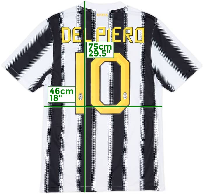 2011-12 Juventus Home Shirt Del Piero #10 - 8/10 - (S)