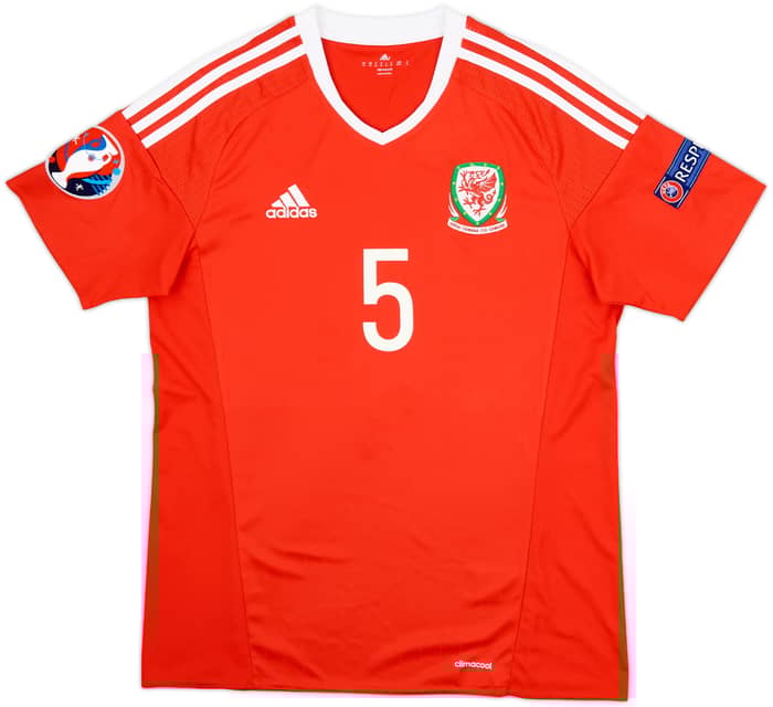 2016-17 Wales Home Shirt Chester #5 - 9/10 - (M)