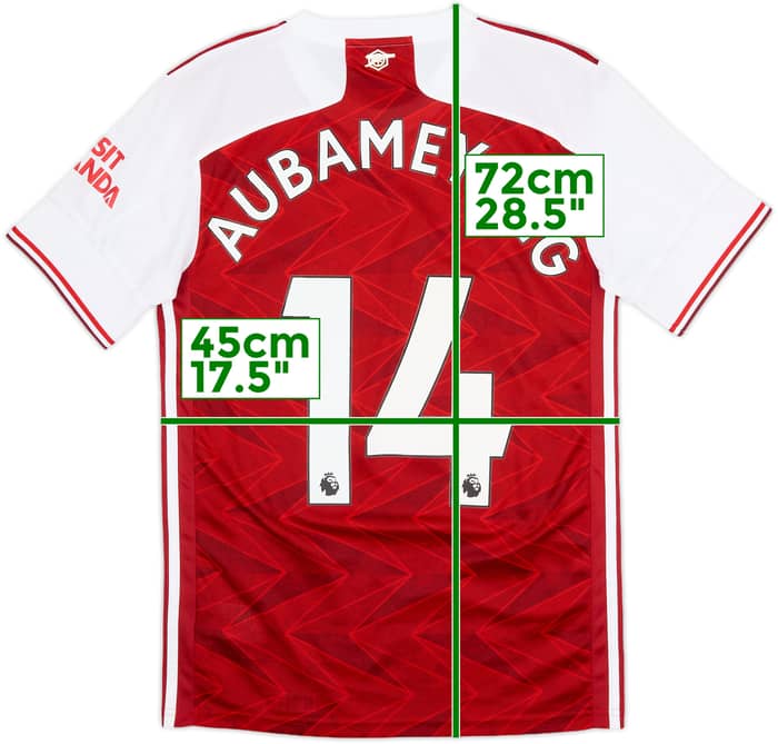 2020-21 Arsenal Home Shirt Aubameyang #14 - 7/10 - (S)