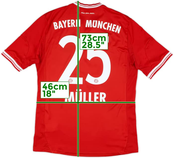 2013-14 Bayern Munich Home Shirt Muller #25 - 8/10 - (M)