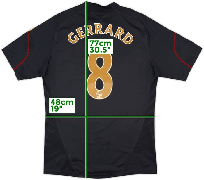 2009-10 Liverpool Away Shirt Gerrard#8 - 7/10 - (M)