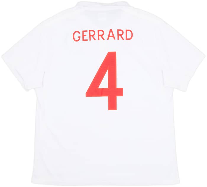 2009-10 England Home Shirt Gerrard #4 - 8/10 - (XL)