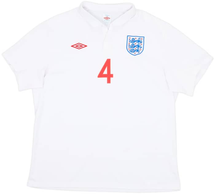 2009-10 England Home Shirt Gerrard #4 - 8/10 - (XL)