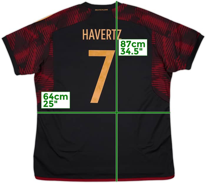 2022-23 Germany Away Shirt Havertz #7 - 10/10 - (XXL)