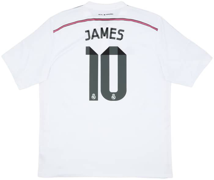 2014-15 Real Madrid Home Shirt James #10 - 9/10 - (XXL)