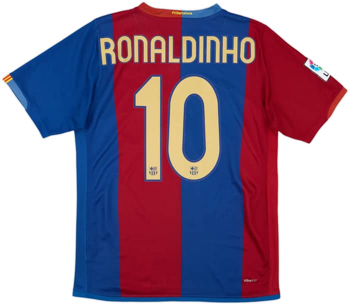 2006-07 Barcelona Home Shirt Ronaldinho #10 - 8/10 - (S)
