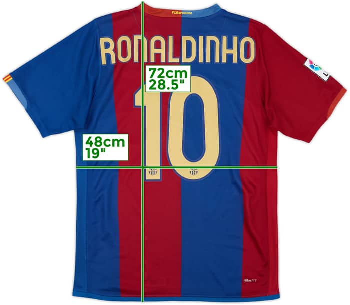 2006-07 Barcelona Home Shirt Ronaldinho #10 - 8/10 - (S)