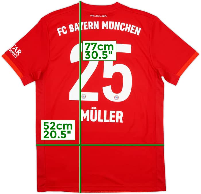 2019-20 Bayern Munich Home Shirt Muller #25 - 9/10 - (M)