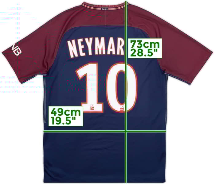 2017-18 Paris Saint-Germain Home Shirt Neymar Jr #10 - 6/10 - (M)