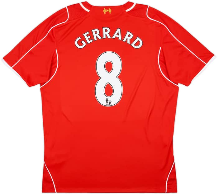 2014-15 Liverpool Home Shirt Gerrard #8 - 6/10 - (XL)