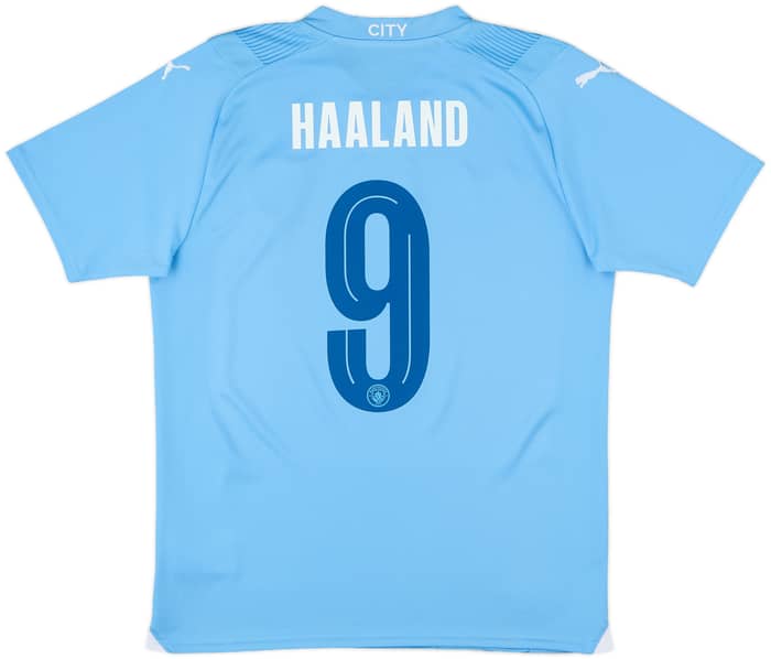 2023-24 Manchester City Home Shirt Haaland #9 - 10/10 - (M)