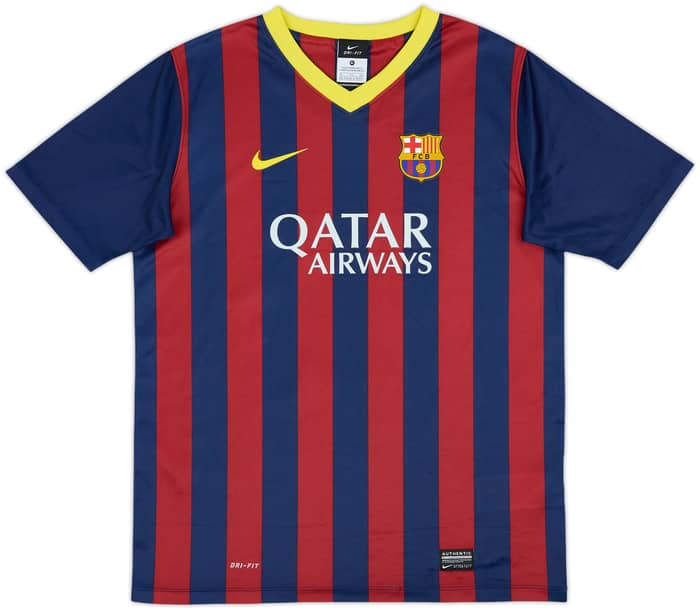 2013-14 Barcelona Basic Home Shirt - 9/10 - (XL.Boys)