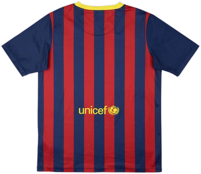 2013-14 Barcelona Basic Home Shirt - 9/10 - (XL.Boys)