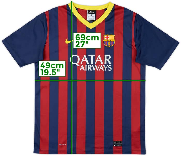 2013-14 Barcelona Basic Home Shirt - 9/10 - (XL.Boys)