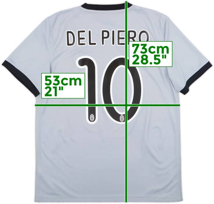 2009-10 Juventus Away Shirt Del Piero #10 - 8/10 - (M)