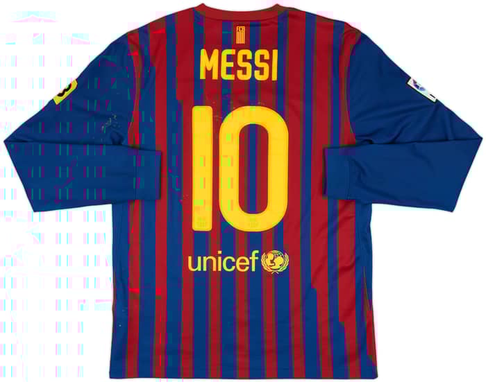2011-12 Barcelona Home L/S Shirt Messi #10 - 5/10 - (M)