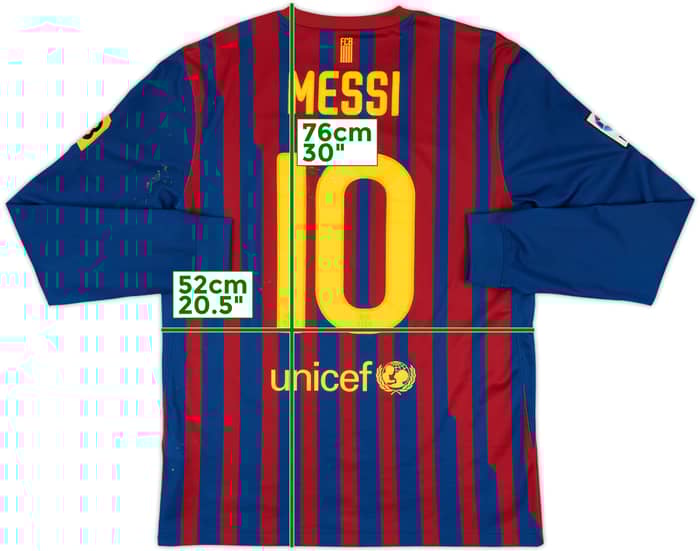 2011-12 Barcelona Home L/S Shirt Messi #10 - 5/10 - (M)