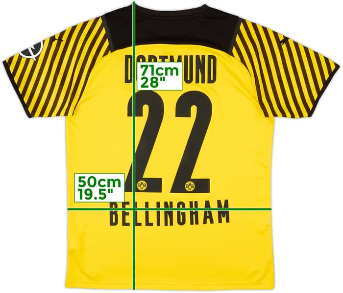 2021-22 Borussia Dortmund Home Shirt Bellingham #22 - 10/10 - (M)