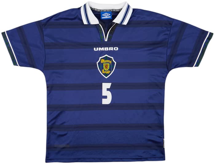 1998-00 Scotland Home Shirt Hendry #5 - 7/10 - (L)