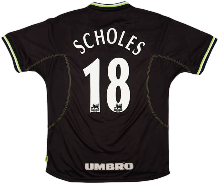 1998-99 Manchester United Third Shirt Scholes #18 - 7/10 - (L)