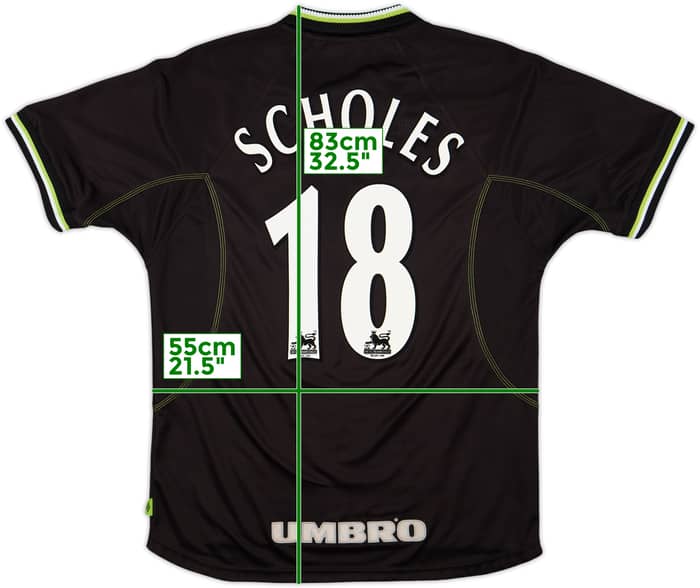 1998-99 Manchester United Third Shirt Scholes #18 - 7/10 - (L)