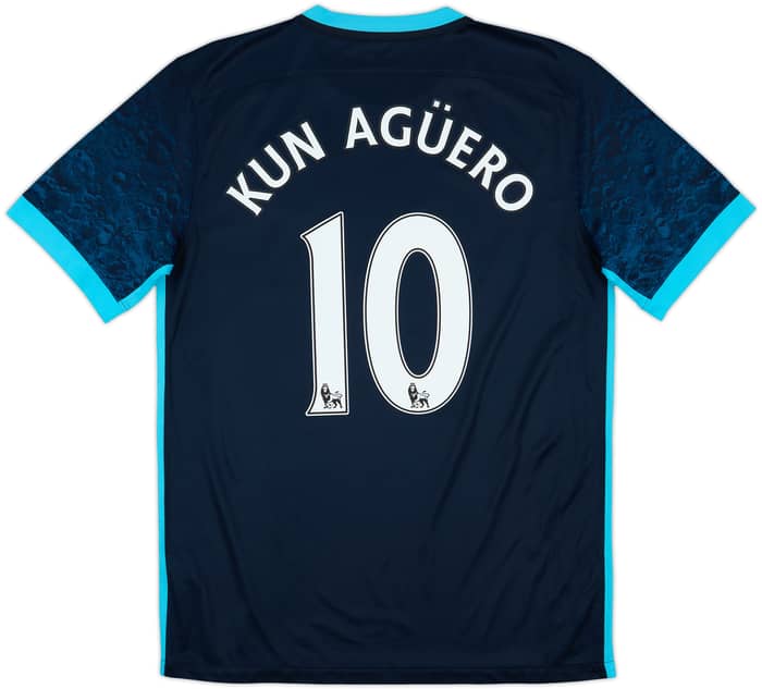 2015-16 Manchester City Away Shirt Kun Aguero #10 - 5/10 - (M)