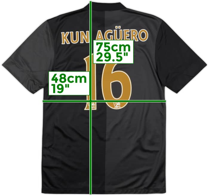 2013-14 Manchester City Away Shirt Kun Aguero #16 - 8/10 - (S)