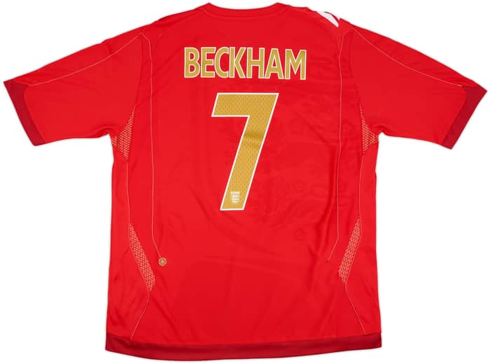 2006-08 England Away Shirt Beckham #7 - 6/10 - (XL)