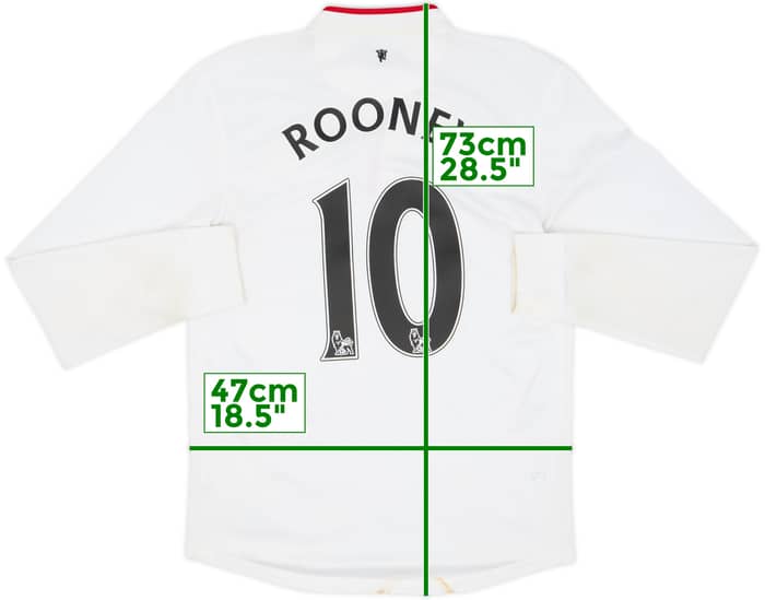 2012-14 Manchester United Away L/S Shirt Rooney #10 - 6/10 - (M)