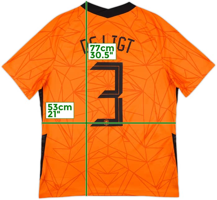 2020-21 Netherlands Home Shirt De Ligt #3 - 8/10 - (L)