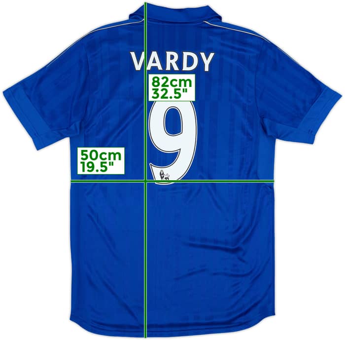 2016-17 Leicester Home Shirt Vardy #9 - 8/10 - (M)