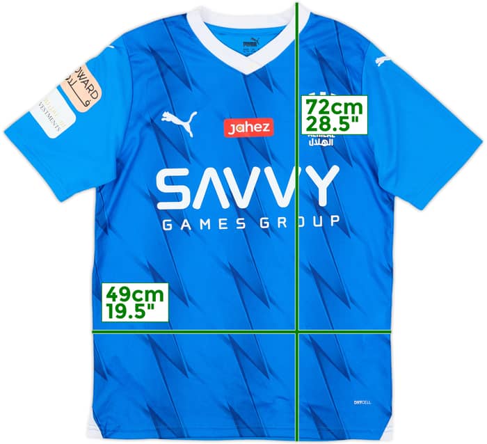 2023-24 Al-Hilal Home Shirt - 7/10 - (XL.Boys)