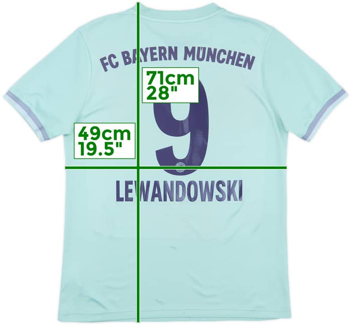 2018-19 Bayern Munich Away Shirt Lewandowski #9 - 7/10 - (S)