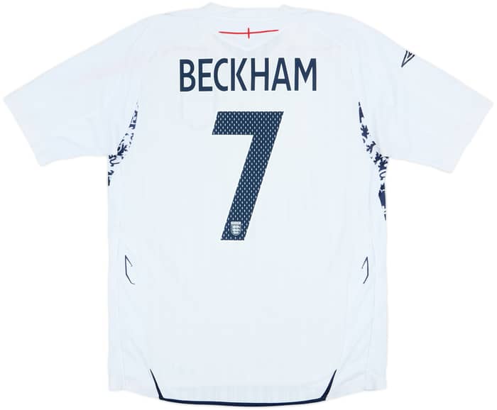2007-09 England Home Shirt Beckham #7 - 5/10 - (L)