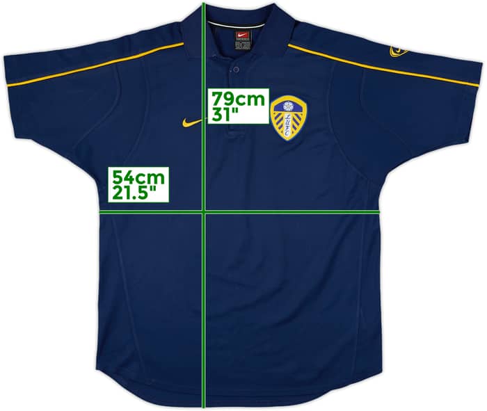 2001-02 Leeds United Nike Polo Shirt - 9/10 - (L)
