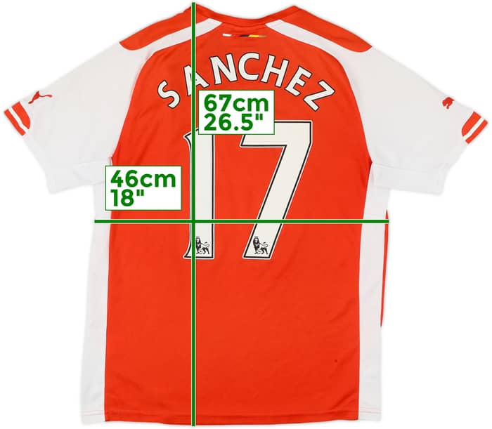 2014-15 Arsenal Home Shirt Sanchez #17 - 5/10 - (S)