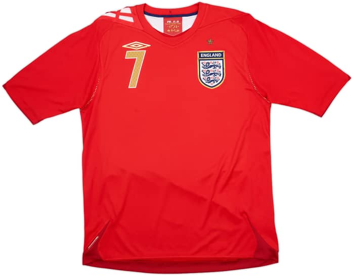 2006-08 England Away Shirt Beckham #7 - 5/10 - (M)