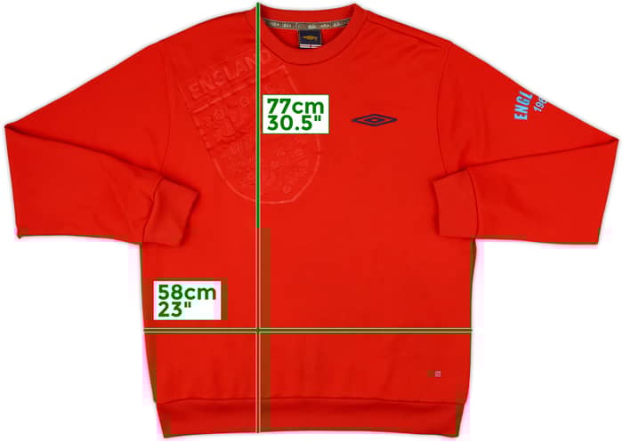 2007-08 England Umbro Sweat Top - 8/10 - (XL)