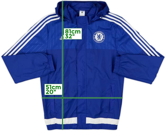 2015-16 Chelsea adidas Hooded Rain Jacket - 8/10 - (S)