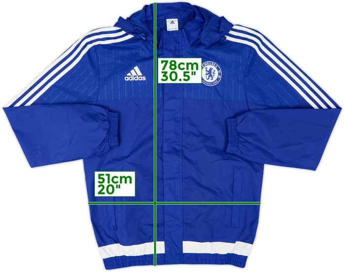 2015-16 Chelsea adidas Hooded Rain Jacket - 8/10 - (S)