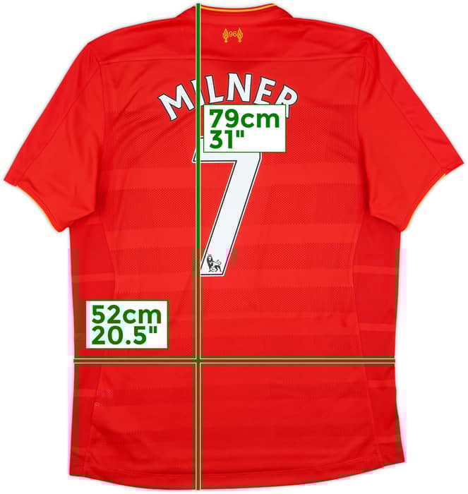 2016-17 Liverpool Home Shirt Milner #7 - 7/10 - (L)