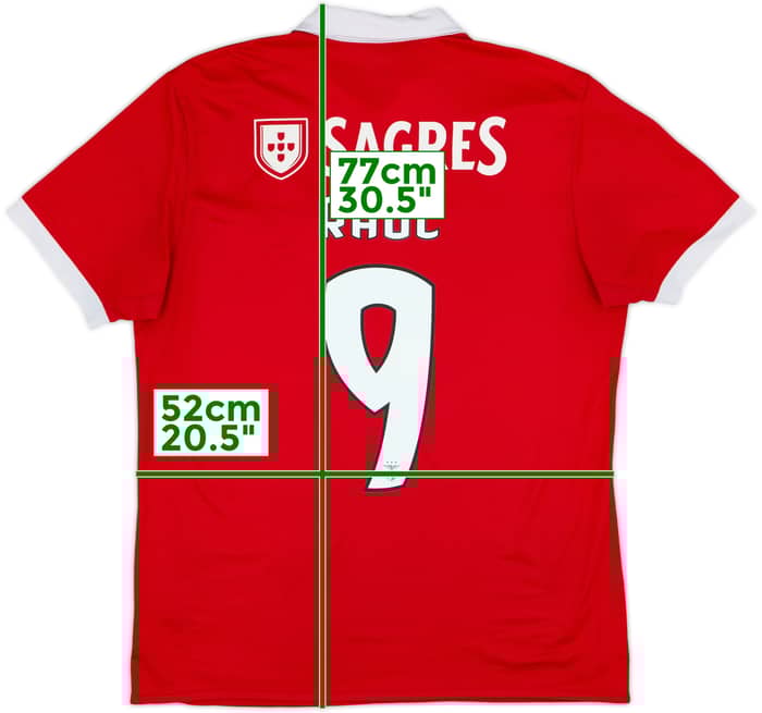 2017-18 Benfica Home Shirt Raul #9 - 5/10 - (L)