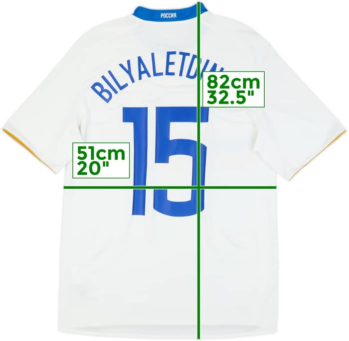 2008-10 Russia Home Shirt Bilyaletdinov #15 - 7/10 - (M)