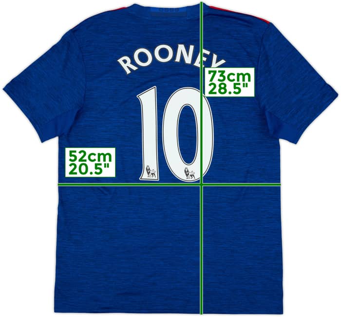 2016-17 Manchester United Away Shirt Rooney #10 - 9/10 - (L)