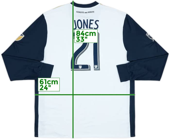 2017-18 Philadelphia Union Authentic Away L/S Shirt Jones #21 - 6/10 - (XXL)
